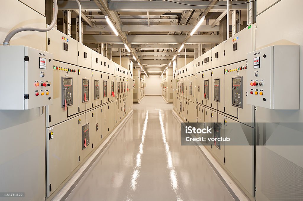 Switchgear in the electrical room.